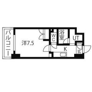 1K 間取り図