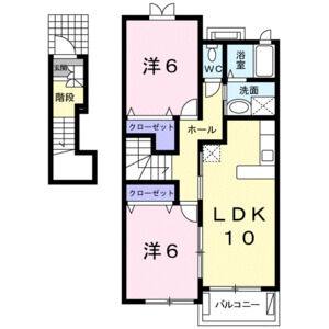 2LDK 間取り図