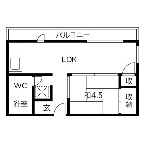 ワンルーム 間取り図