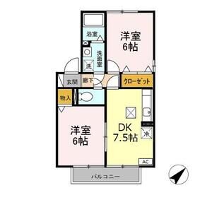 2DK 間取り図