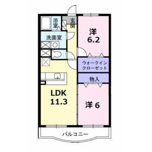 2LDK 間取り図