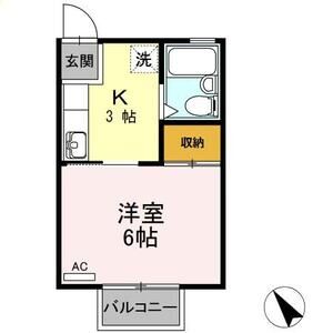 1K 間取り図
