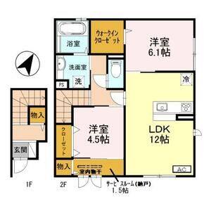 2LDK 間取り図