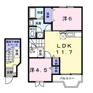 2LDK 間取り図