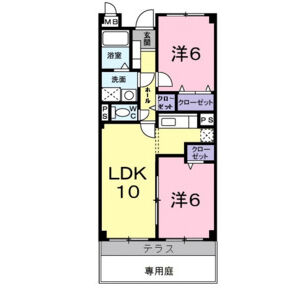2LDK 間取り図