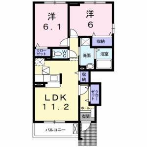 2LDK 間取り図