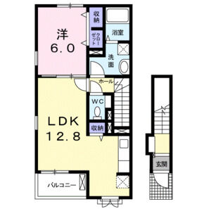 1LDK 間取り図