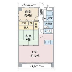 2LDK 間取り図