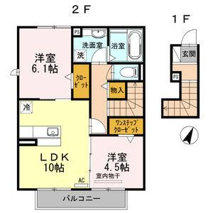 2LDK 間取り図