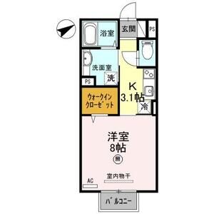 1K 間取り図