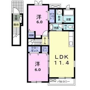 2LDK 間取り図