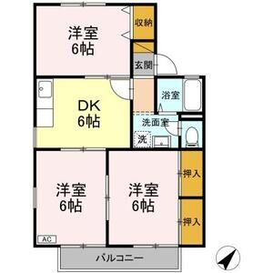 3DK 間取り図