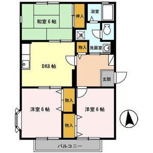 3DK 間取り図