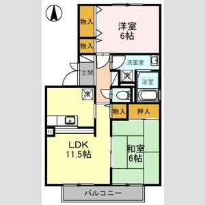 2LDK 間取り図