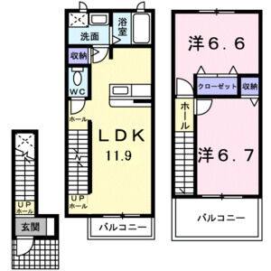 2LDK 間取り図