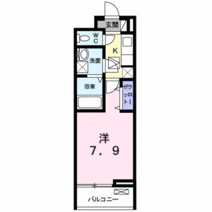 1K 間取り図
