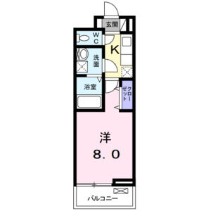 1K 間取り図