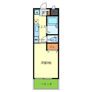 1K 間取り図