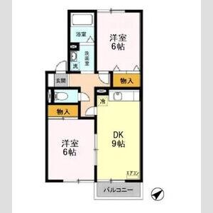 2DK 間取り図