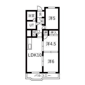 3LDK 間取り図
