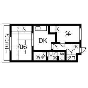 2DK 間取り図