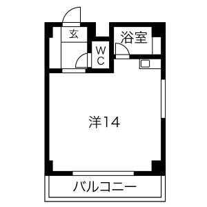 ワンルーム 間取り図