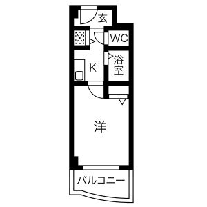 1K 間取り図