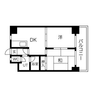 2DK 間取り図