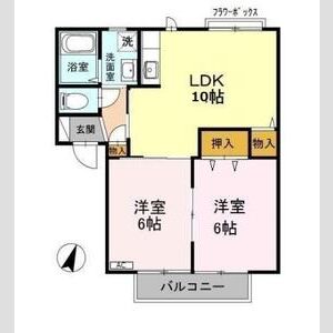2LDK 間取り図