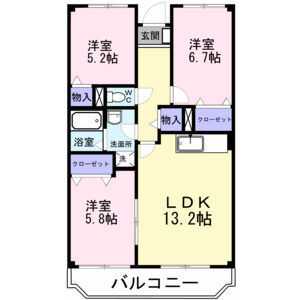 3LDK 間取り図