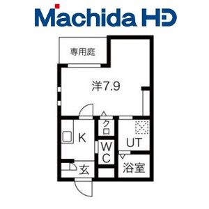 1K 間取り図