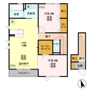 2LDK 間取り図