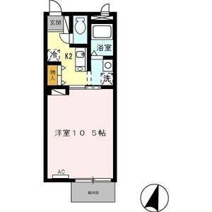 1K 間取り図
