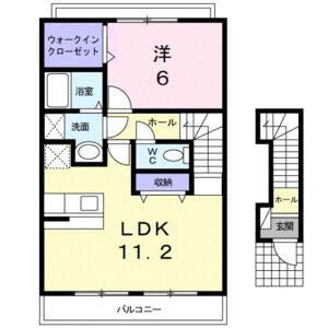 1LDK 間取り図