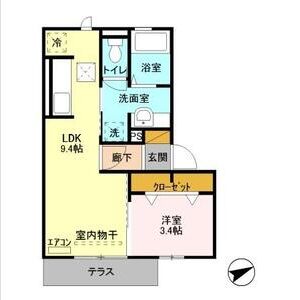 1LDK 間取り図