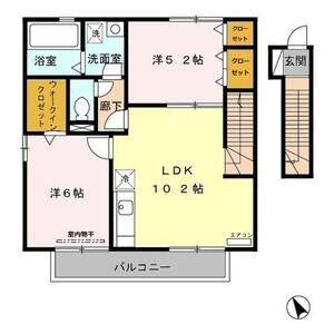 2LDK 間取り図