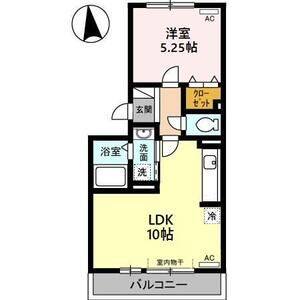 1LDK 間取り図
