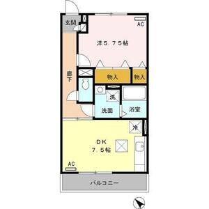 1DK 間取り図