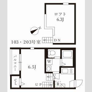 1K 間取り図