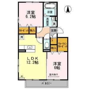 2LDK 間取り図