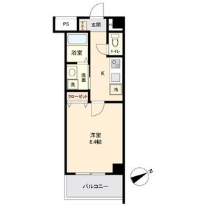 1K 間取り図