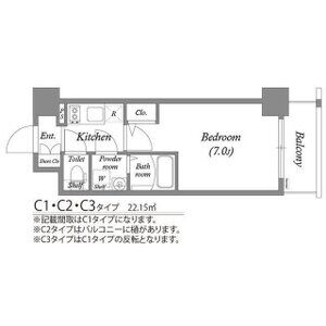 1K 間取り図
