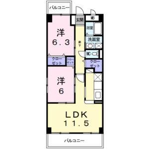 2LDK 間取り図