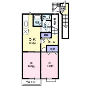 2DK 間取り図