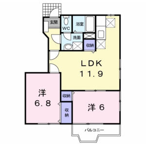 2LDK 間取り図