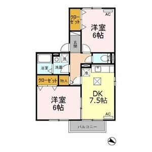 2DK 間取り図