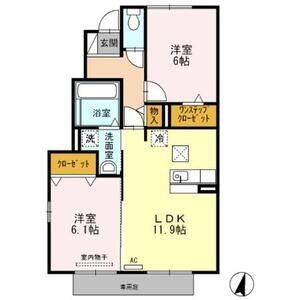 2LDK 間取り図