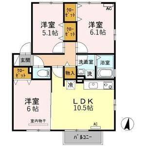 3LDK 間取り図