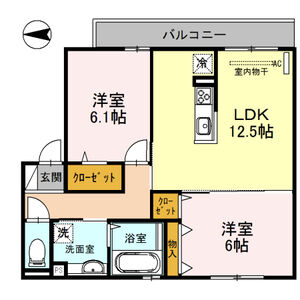 2LDK 間取り図