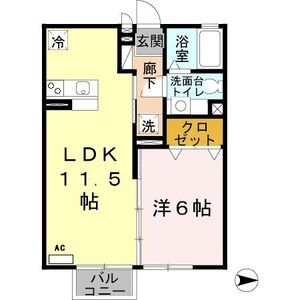 1LDK 間取り図